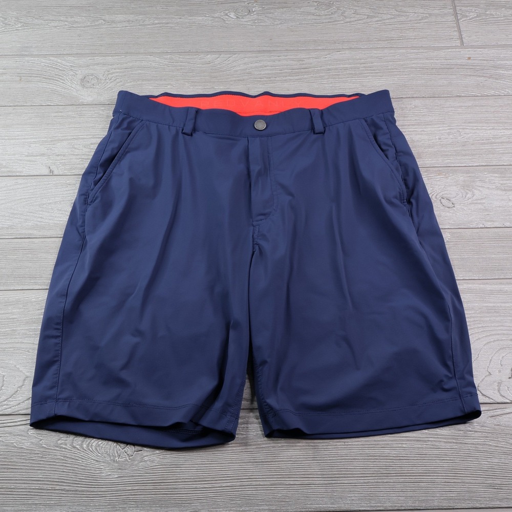 Redvanly Hanover Shorts Men's Medium Navy Blue Performance Golf Stretch